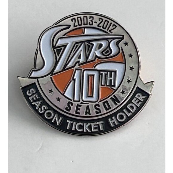 WNBA San Antonio TX Stars 10th 2003-2012 Season Ticket Holder Lapel Pin - Picture 1 of 3